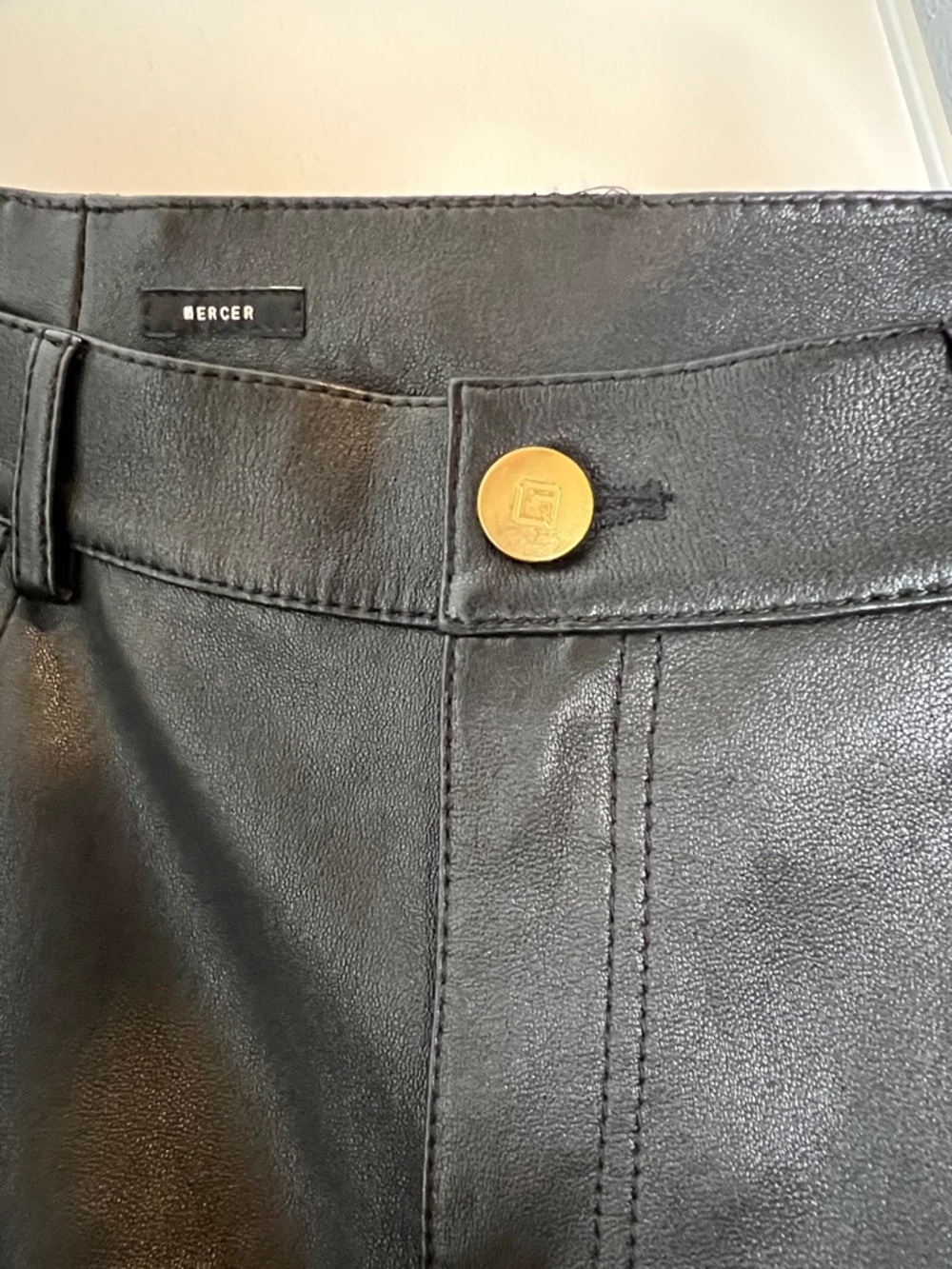 Lafayette 148 New York Mercer Skinny Genuine Leather Pants Size 4 - Picture 5 of 6